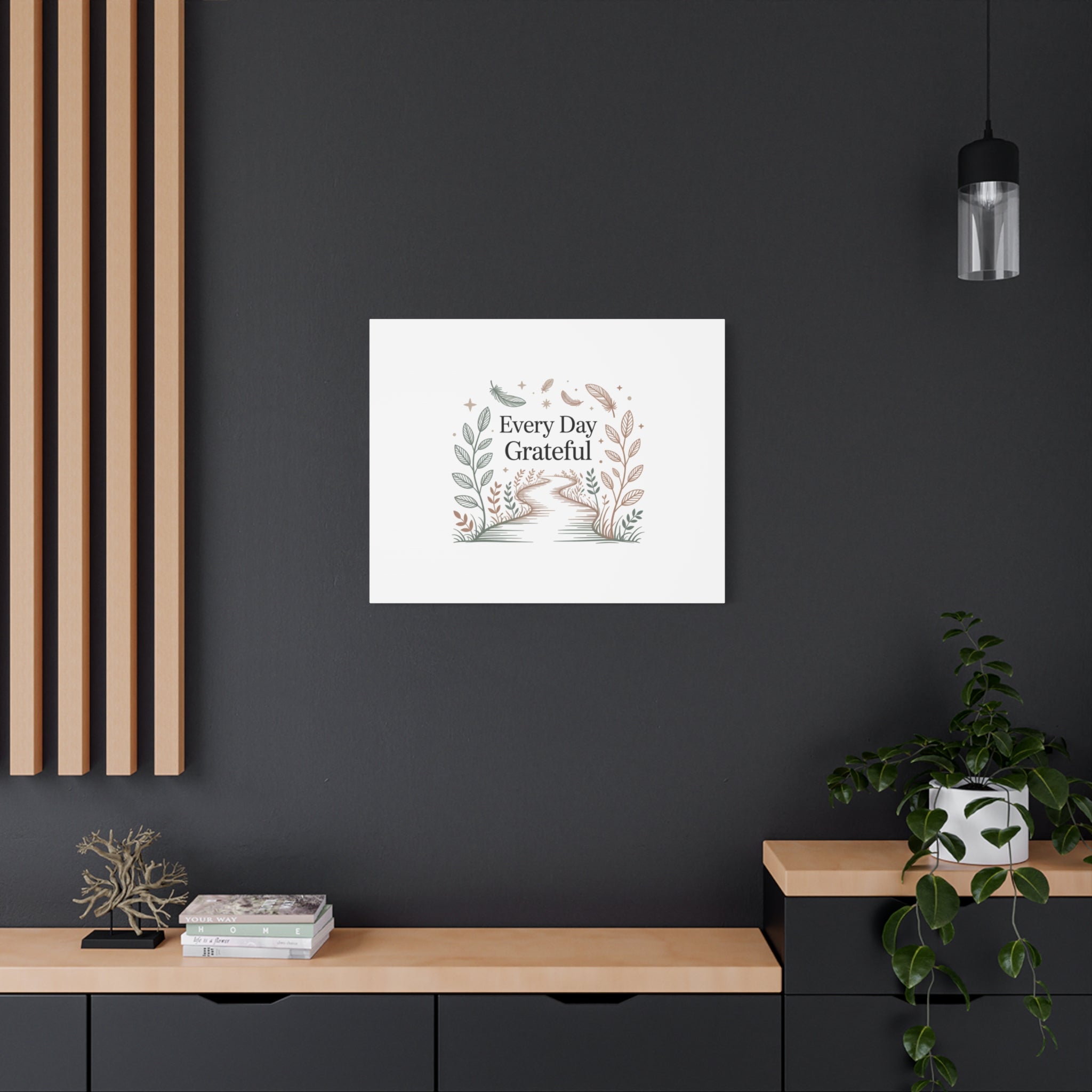 Every Day Grateful Canvas | Soft Everyday Grace Decor, Prayer Corner Art