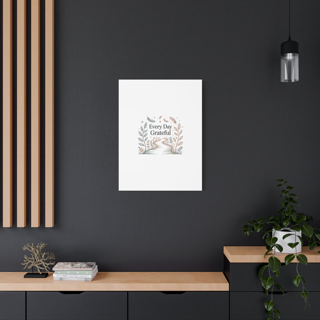 Every Day Grateful Canvas | Soft Everyday Grace Decor, Prayer Corner Art