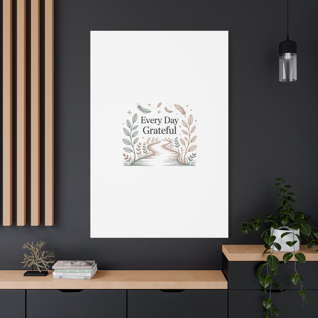 Every Day Grateful Canvas | Soft Everyday Grace Decor, Prayer Corner Art