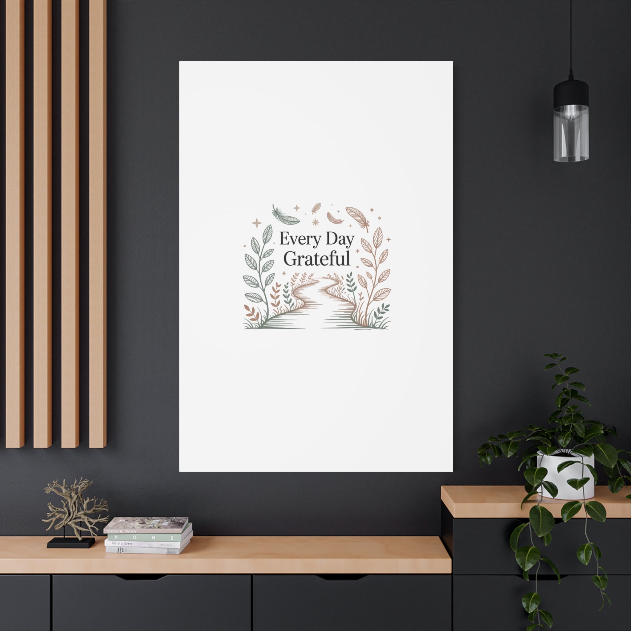 Every Day Grateful Canvas | Soft Everyday Grace Decor, Prayer Corner Art