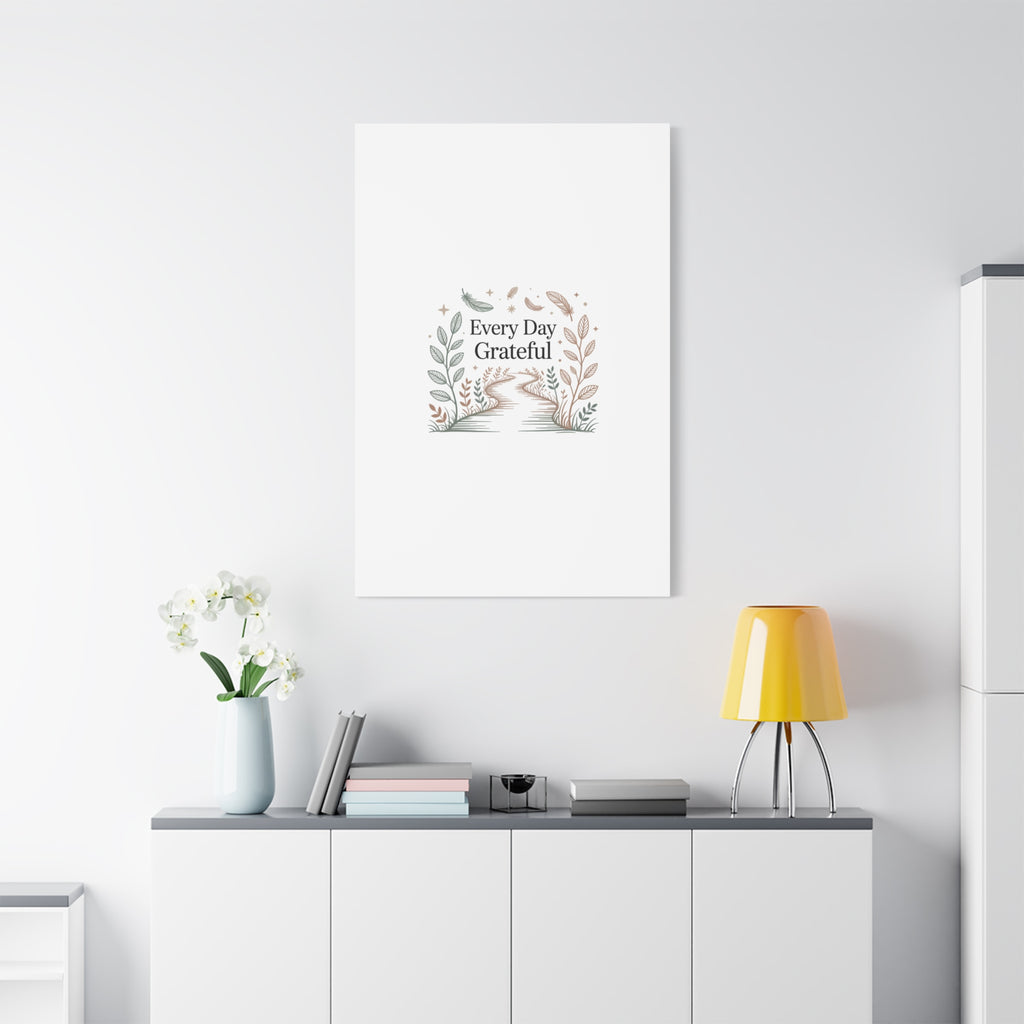 Every Day Grateful Canvas | Soft Everyday Grace Decor, Prayer Corner Art