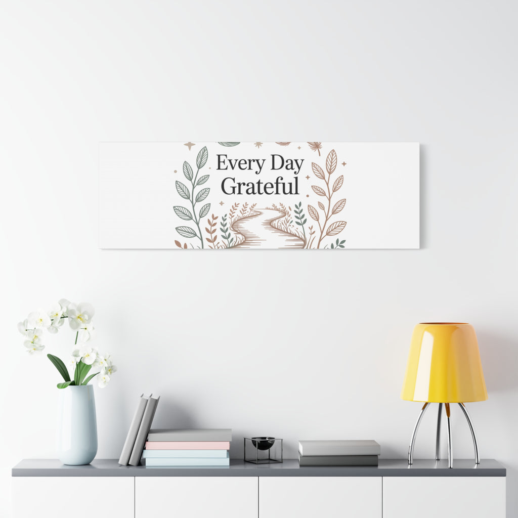 Every Day Grateful Canvas | Soft Everyday Grace Decor, Prayer Corner Art