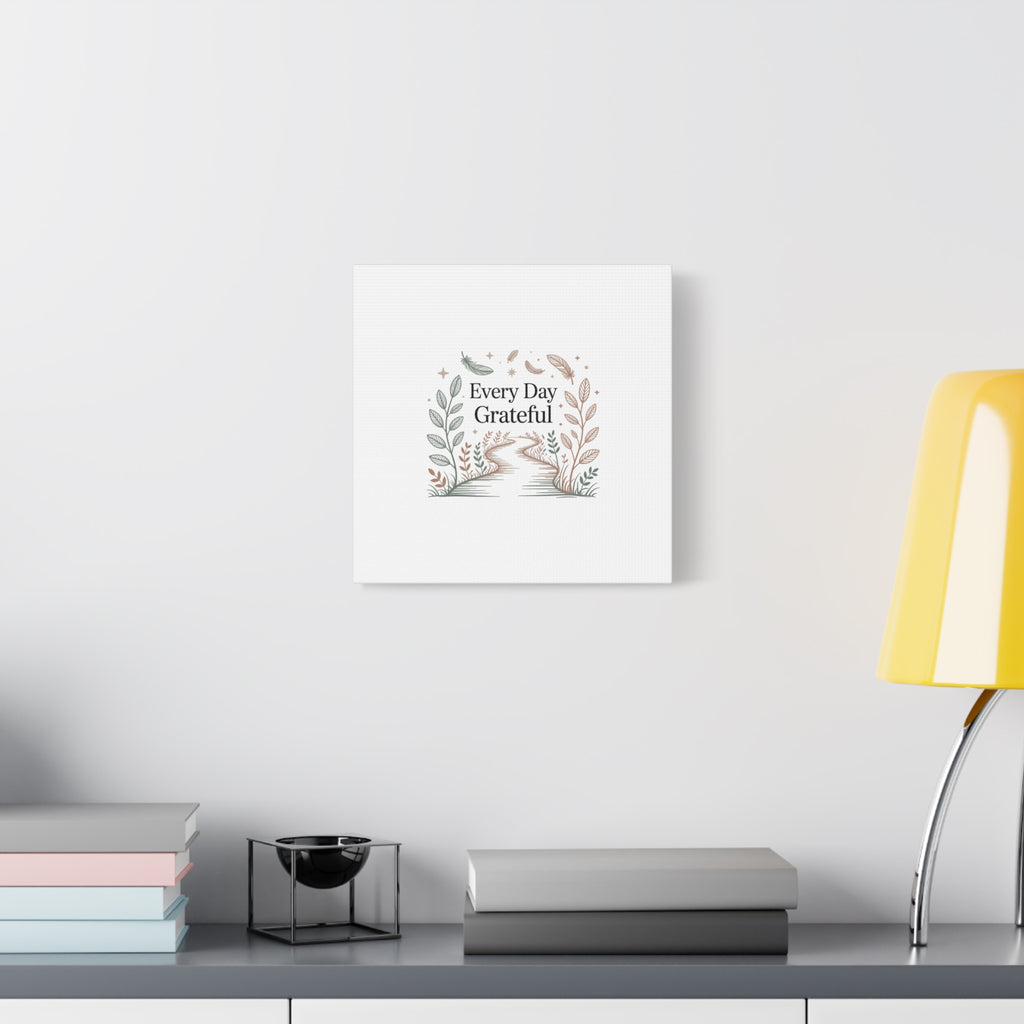 Every Day Grateful Canvas | Soft Everyday Grace Decor, Prayer Corner Art