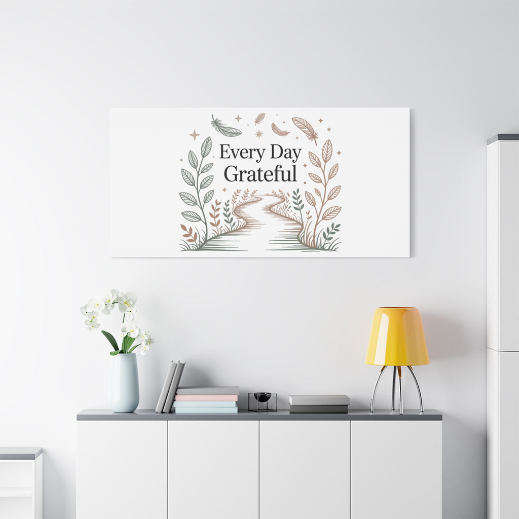Every Day Grateful Canvas | Soft Everyday Grace Decor, Prayer Corner Art