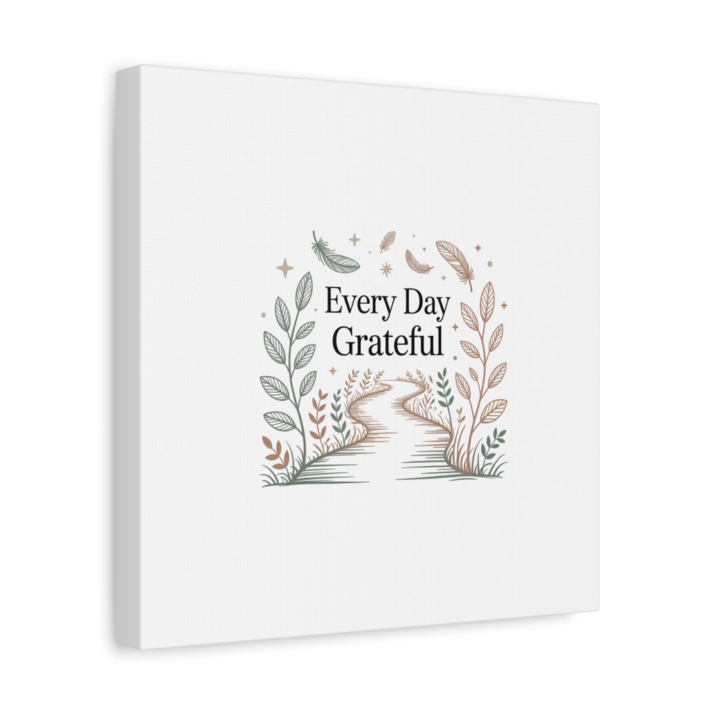 Every Day Grateful Canvas | Soft Everyday Grace Decor, Prayer Corner Art