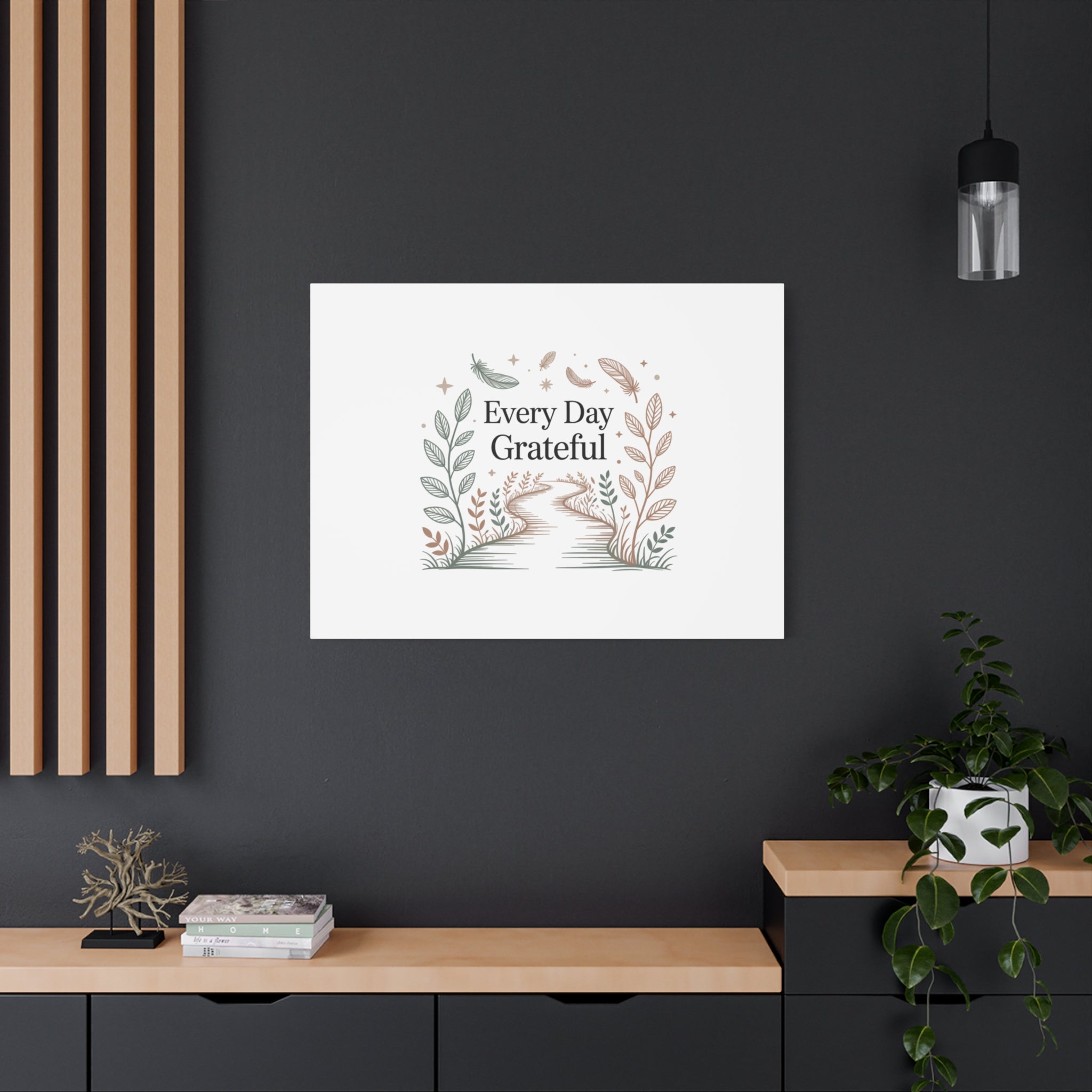 Every Day Grateful Canvas | Soft Everyday Grace Decor, Prayer Corner Art