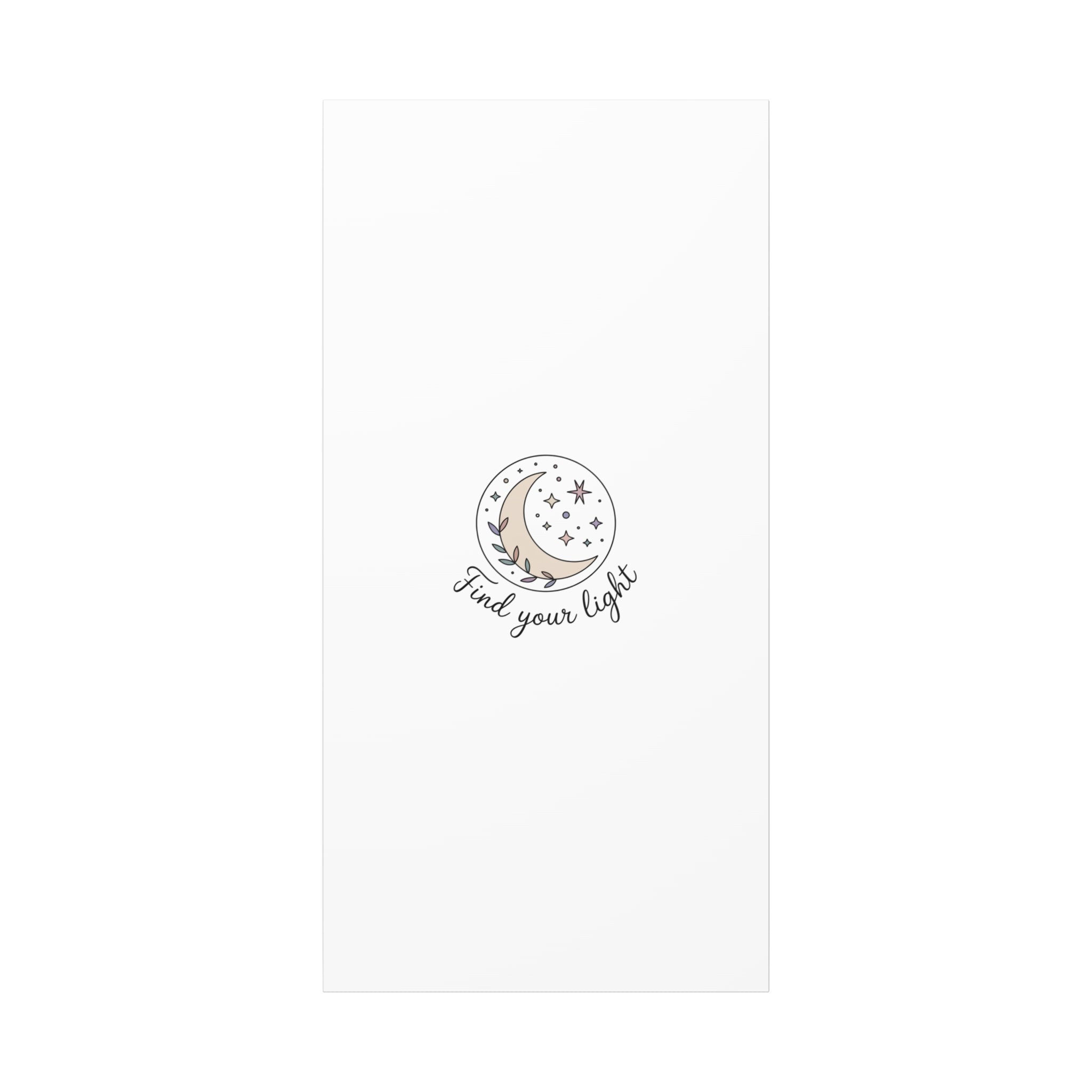 Find Your Light Moon Phase Art Print | Minimal Astrology Canvas