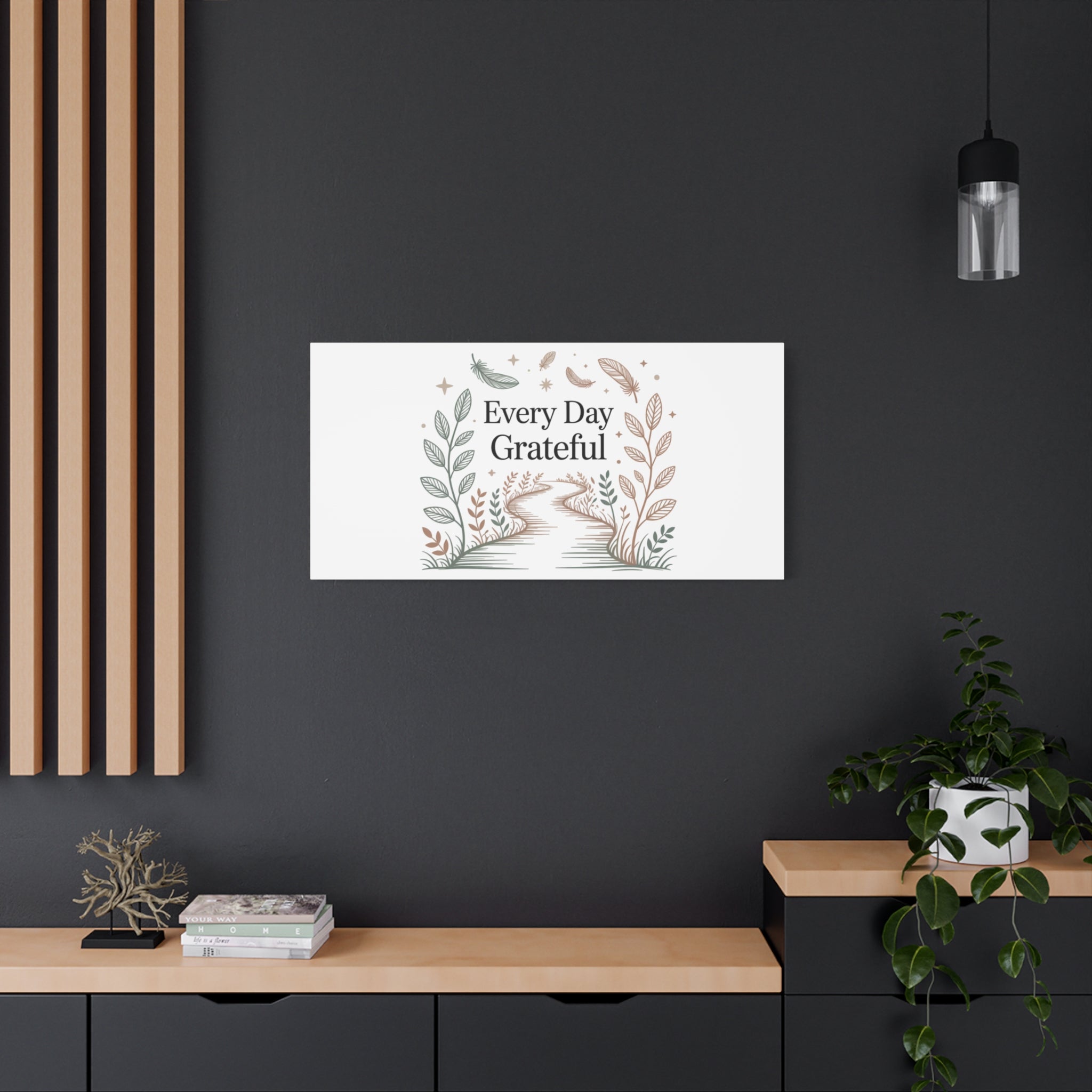 Every Day Grateful Canvas | Soft Everyday Grace Decor, Prayer Corner Art