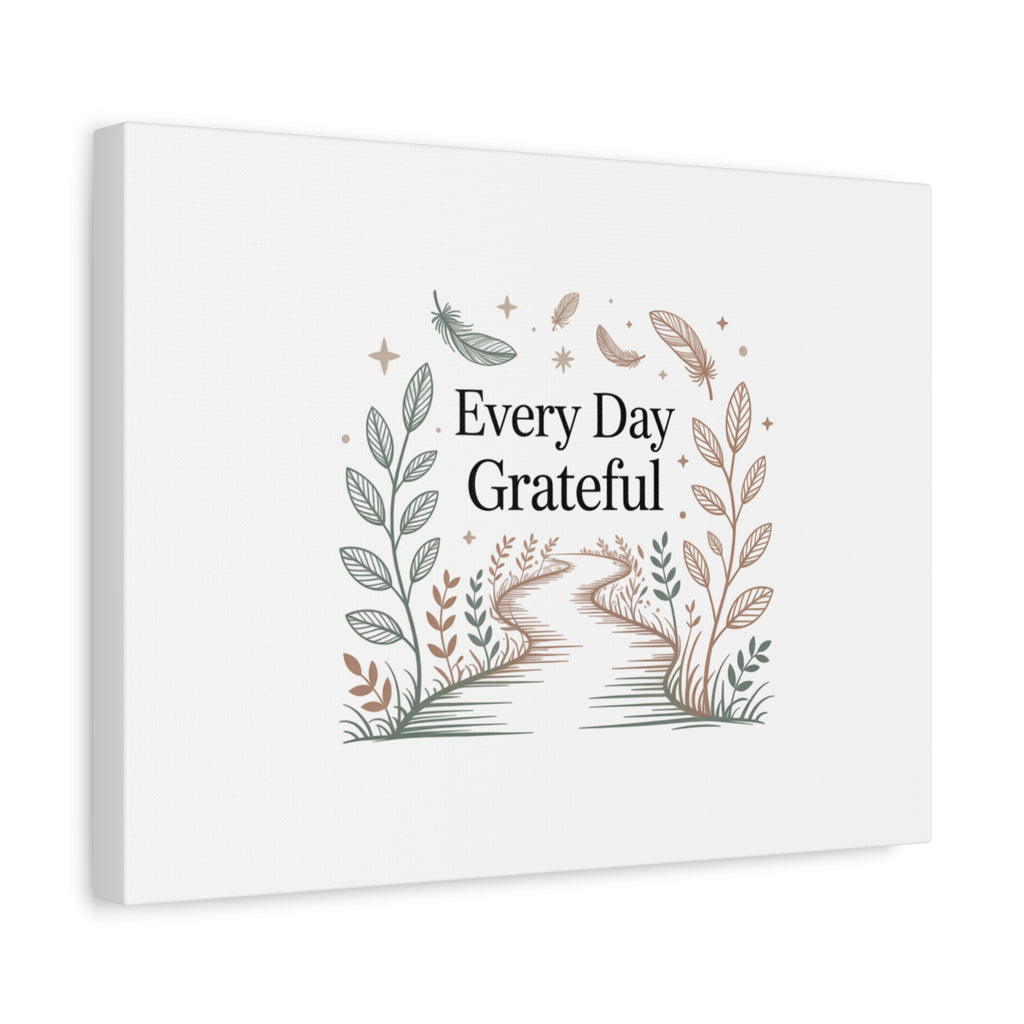 Every Day Grateful Canvas | Soft Everyday Grace Decor, Prayer Corner Art