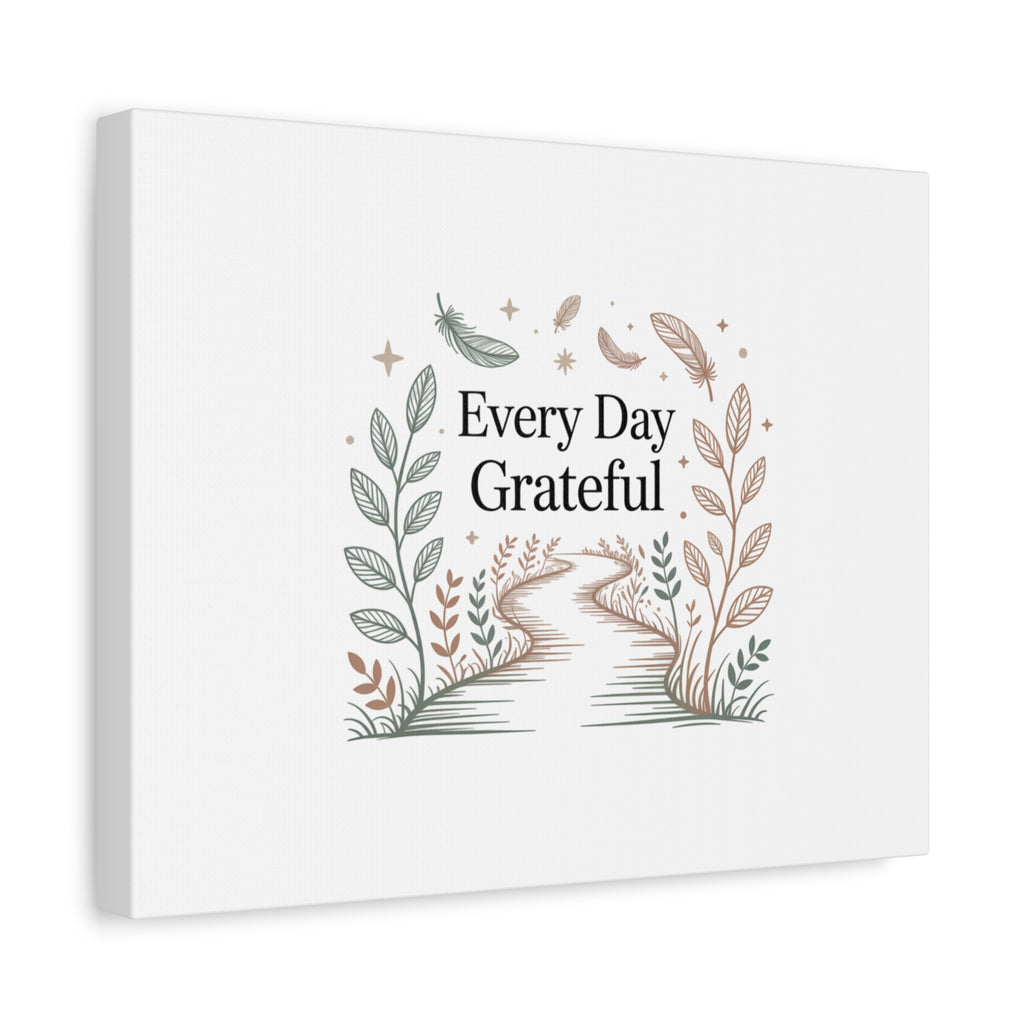 Every Day Grateful Canvas | Soft Everyday Grace Decor, Prayer Corner Art