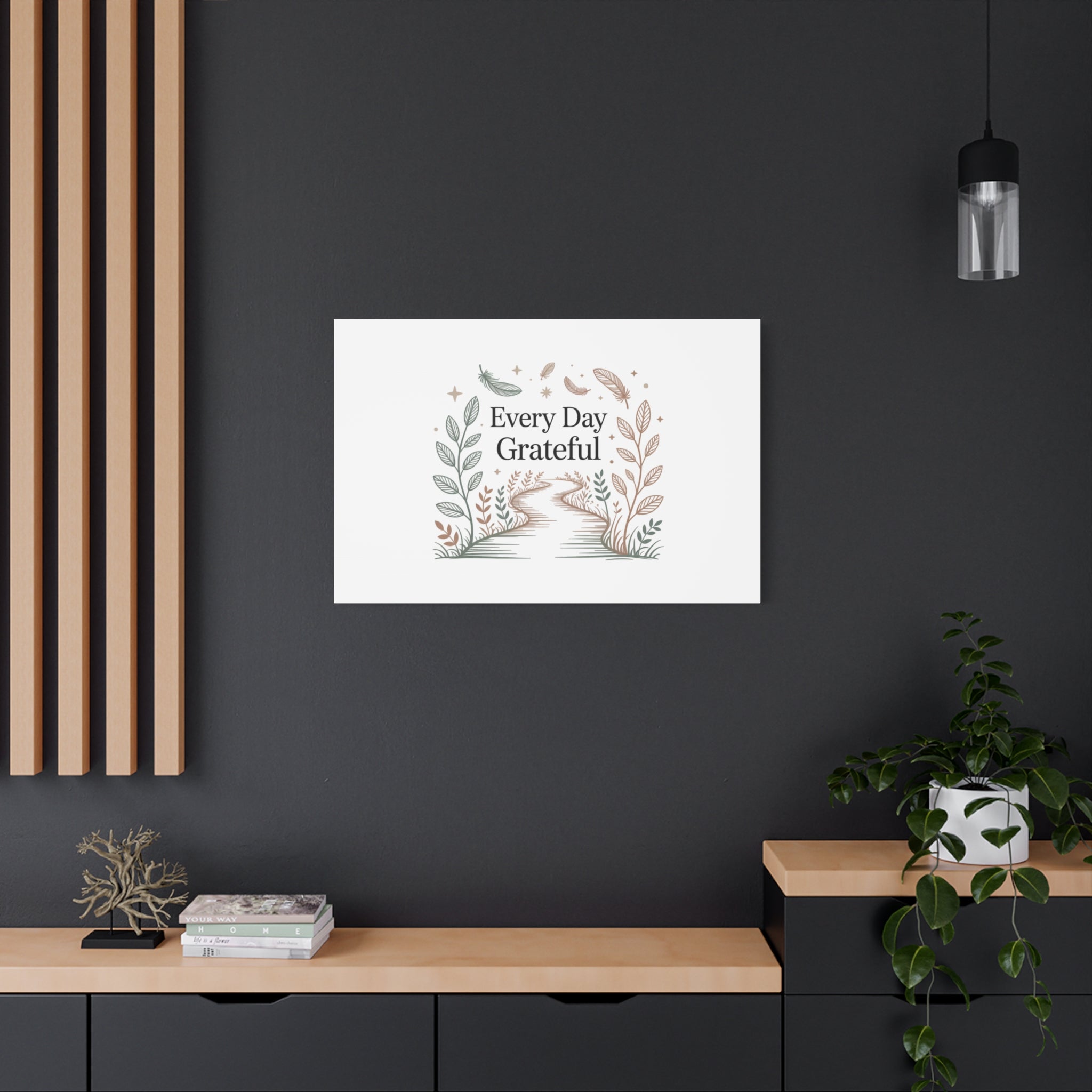 Every Day Grateful Canvas | Soft Everyday Grace Decor, Prayer Corner Art