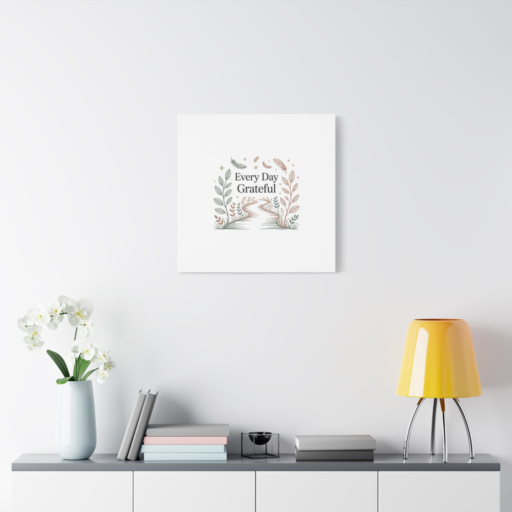 Every Day Grateful Canvas | Soft Everyday Grace Decor, Prayer Corner Art