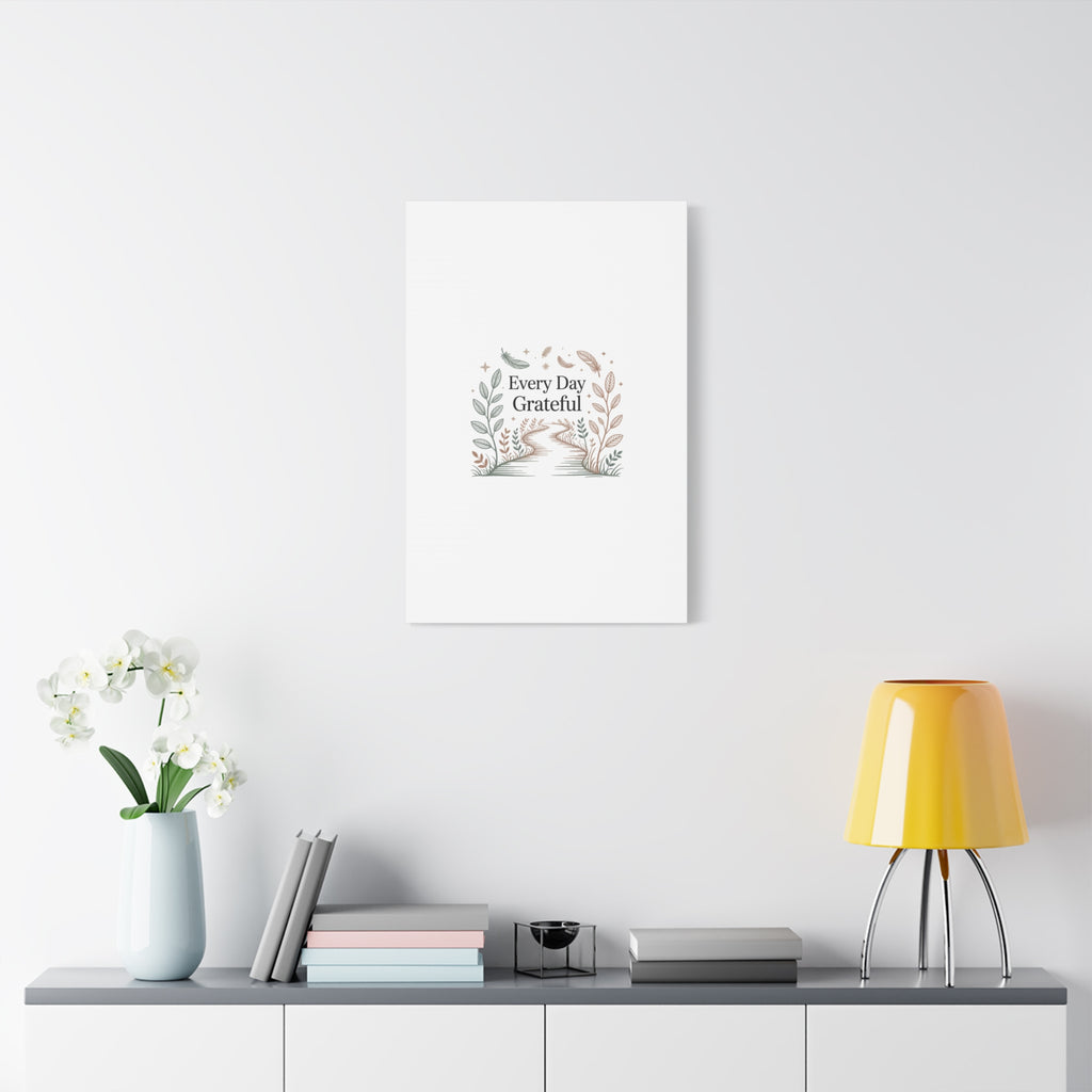 Every Day Grateful Canvas | Soft Everyday Grace Decor, Prayer Corner Art