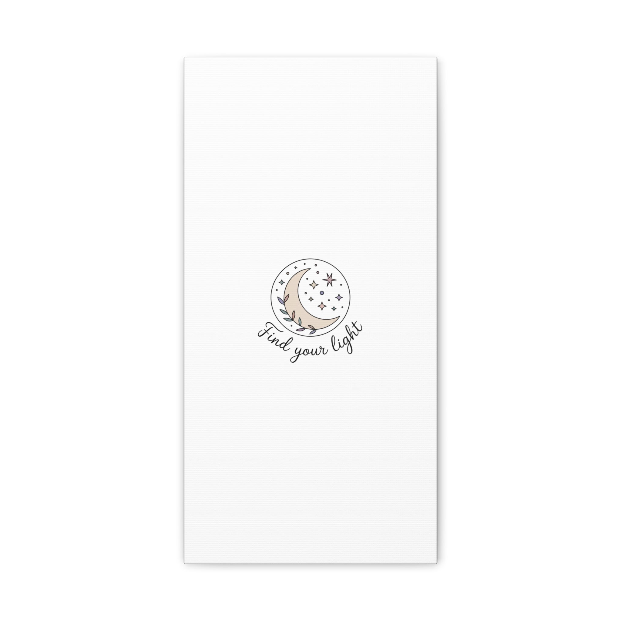 Find Your Light Moon Phase Art Print | Minimal Astrology Canvas