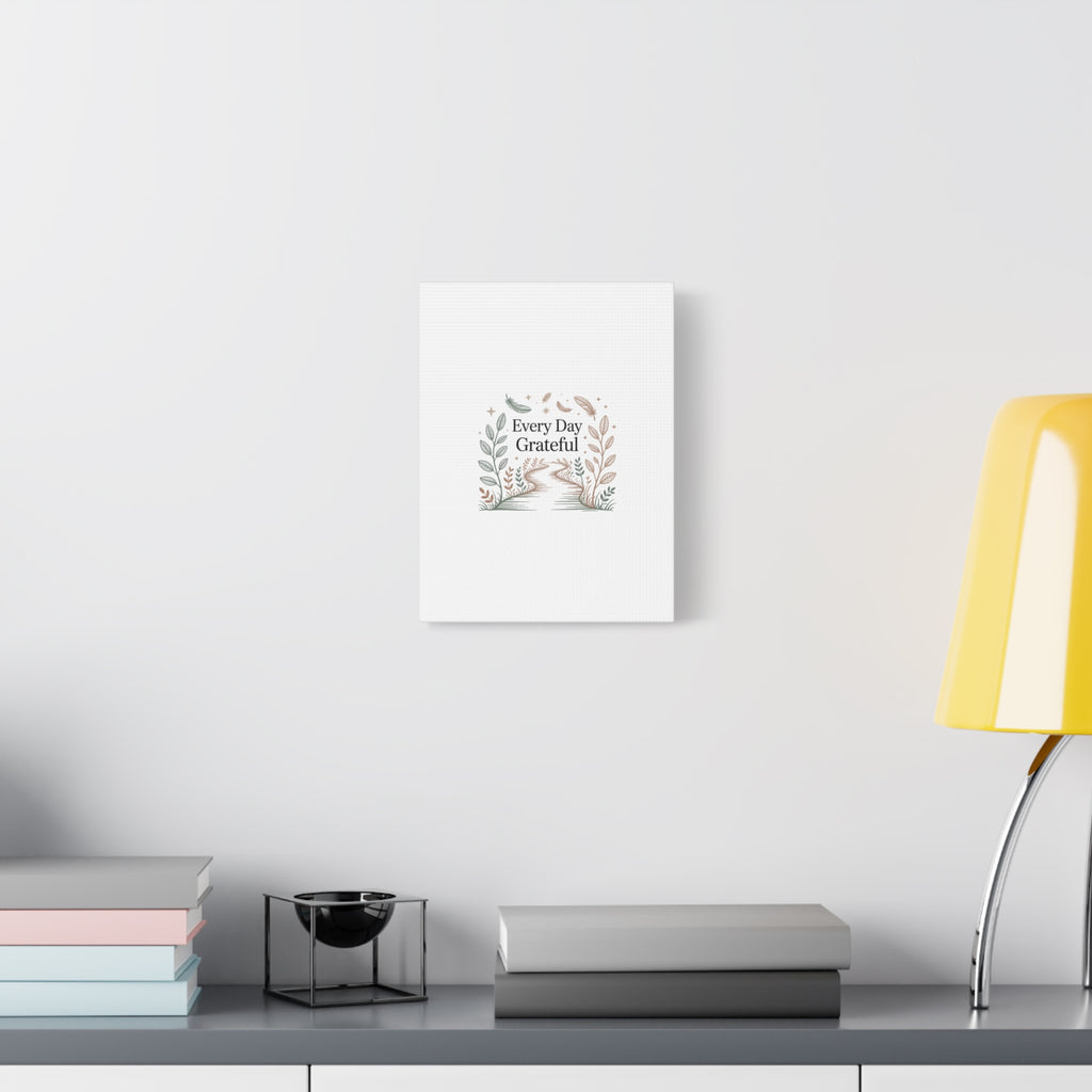 Every Day Grateful Canvas | Soft Everyday Grace Decor, Prayer Corner Art