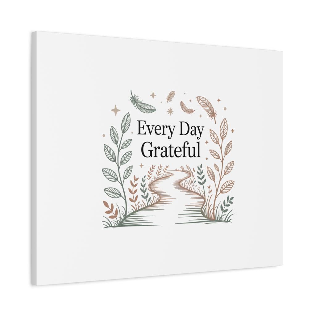 Every Day Grateful Canvas | Soft Everyday Grace Decor, Prayer Corner Art
