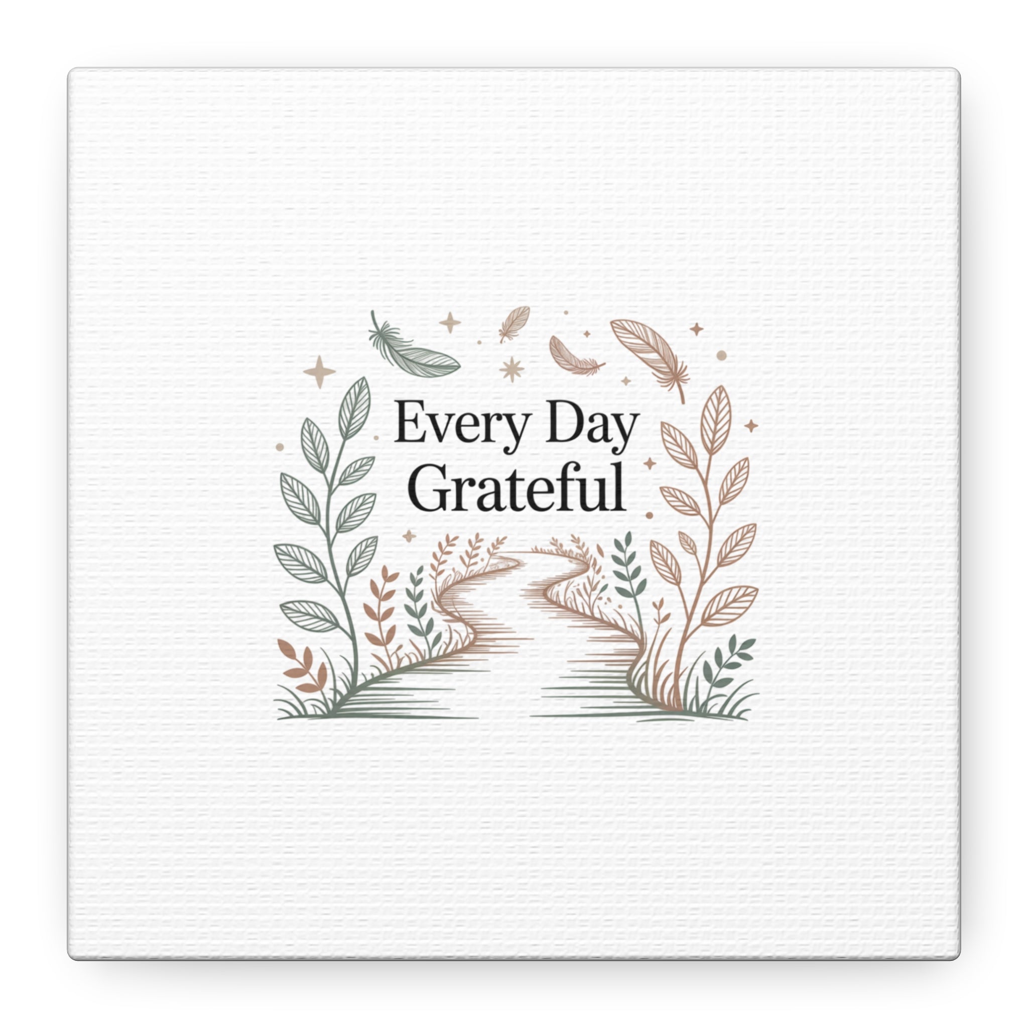 Every Day Grateful Canvas | Soft Everyday Grace Decor, Prayer Corner Art