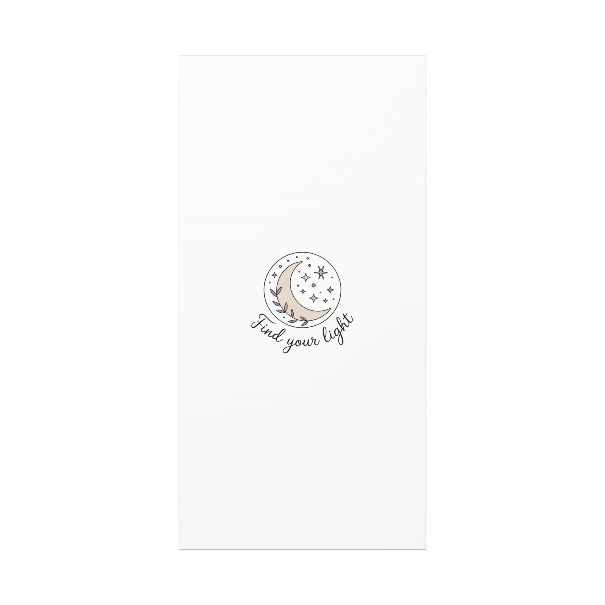 Find Your Light Moon Phase Art Print | Minimal Astrology Canvas