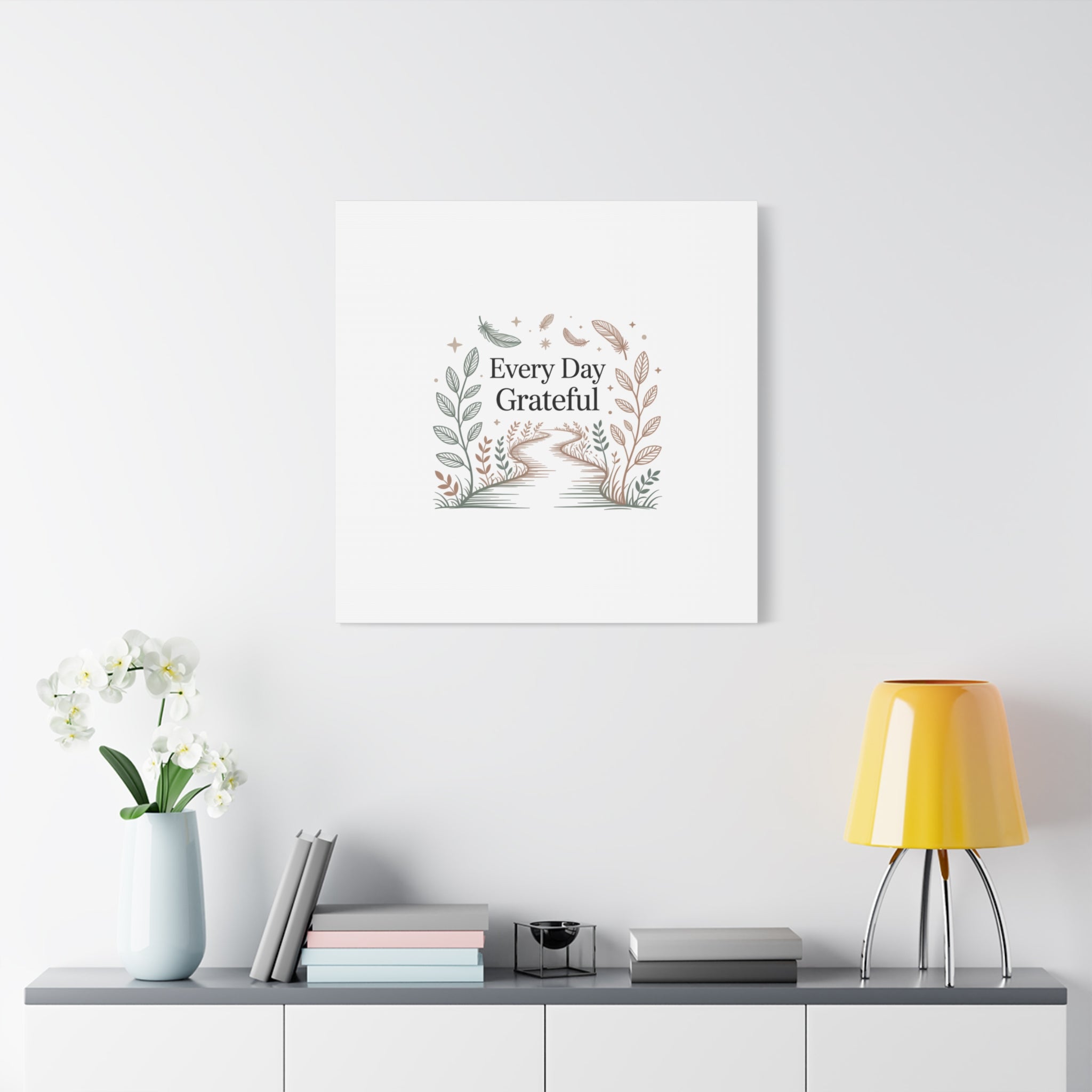 Every Day Grateful Canvas | Soft Everyday Grace Decor, Prayer Corner Art