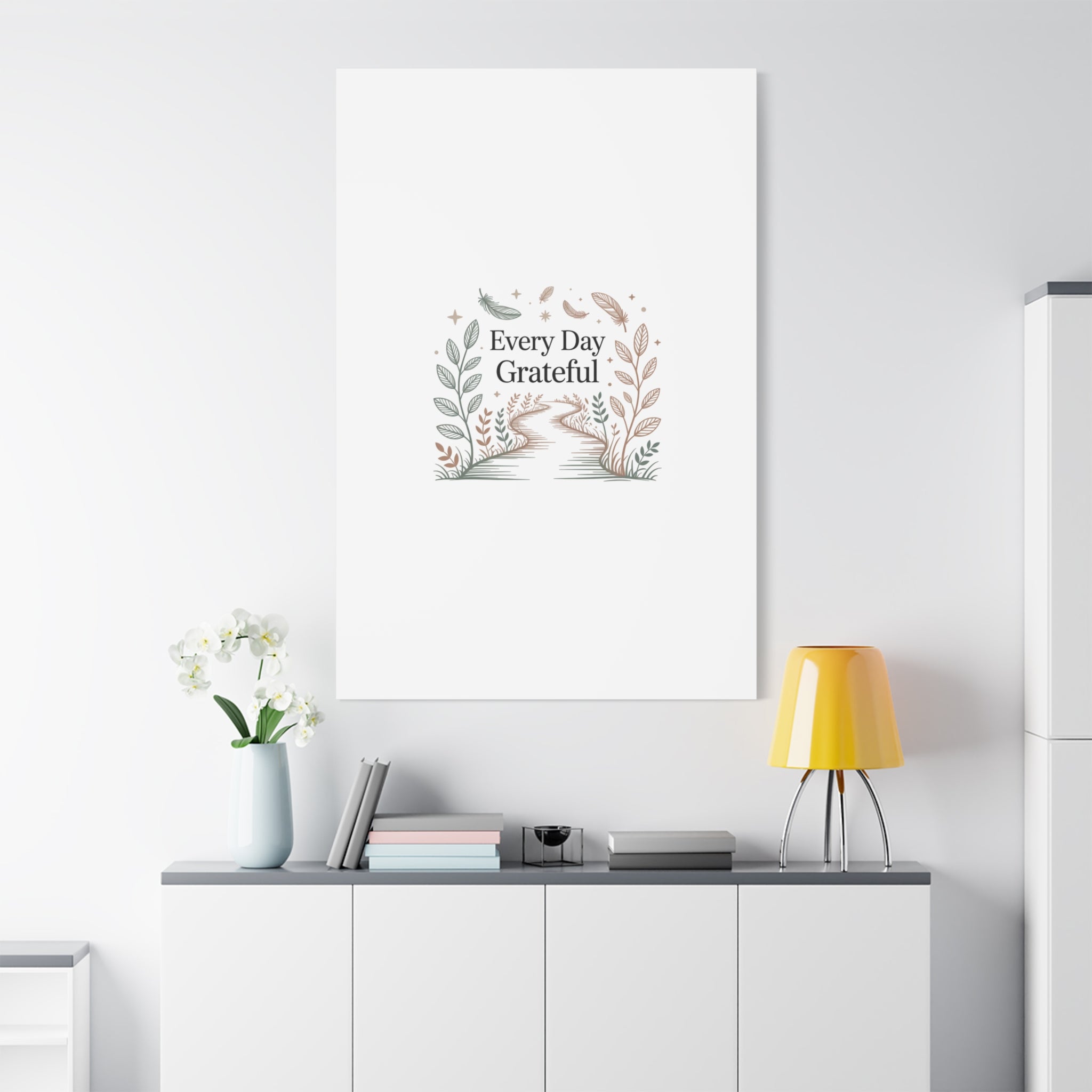 Every Day Grateful Canvas | Soft Everyday Grace Decor, Prayer Corner Art