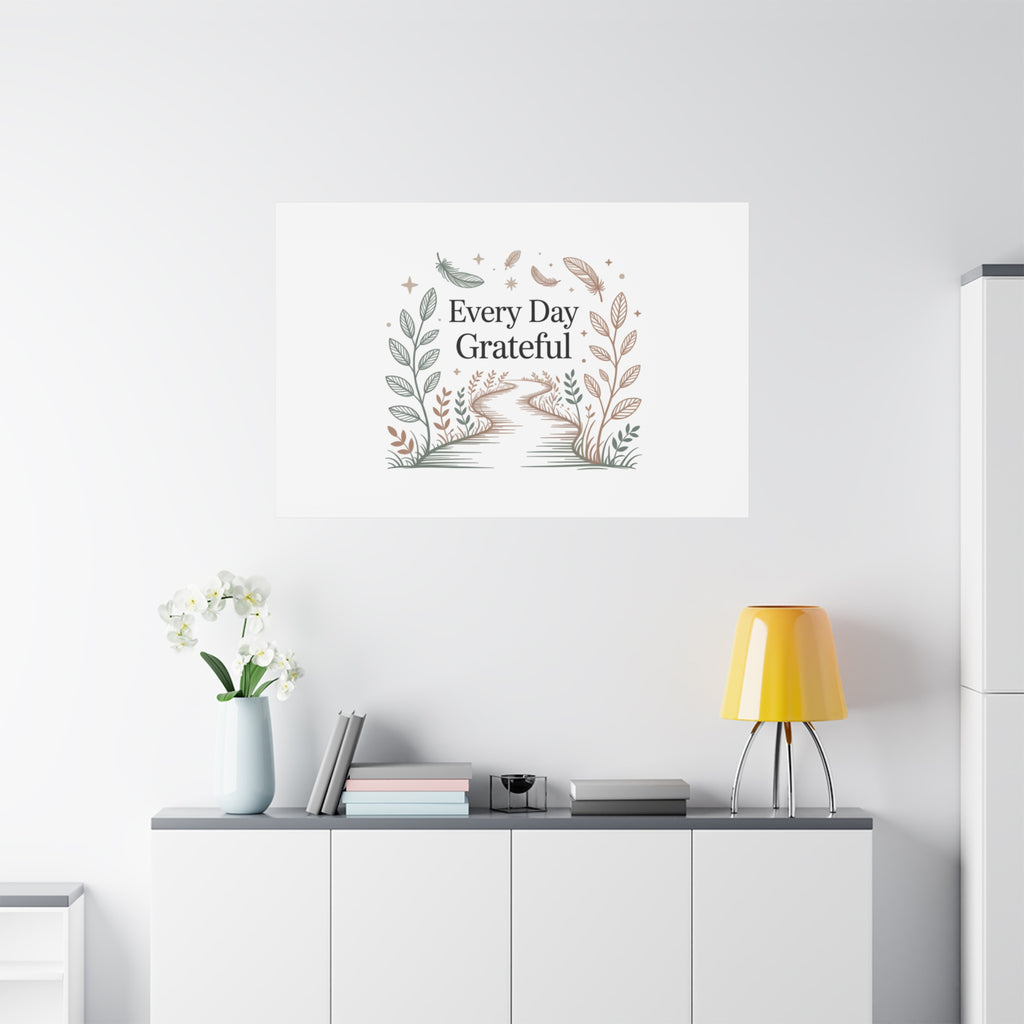 Every Day Grateful Canvas | Soft Everyday Grace Decor, Prayer Corner Art