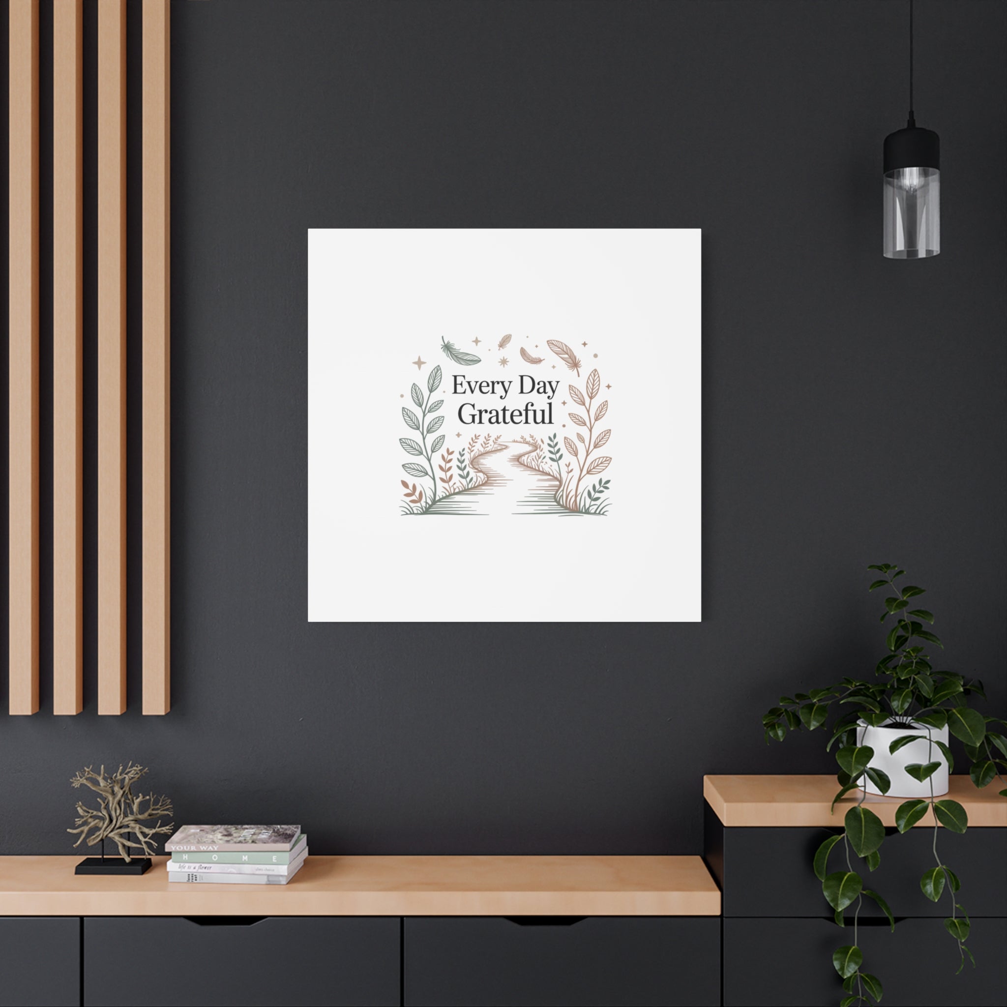 Every Day Grateful Canvas | Soft Everyday Grace Decor, Prayer Corner Art