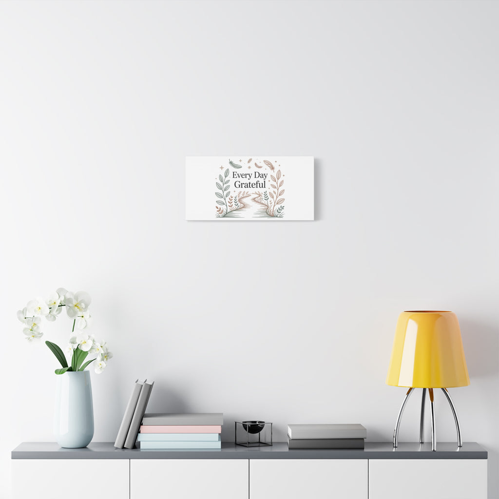 Every Day Grateful Canvas | Soft Everyday Grace Decor, Prayer Corner Art