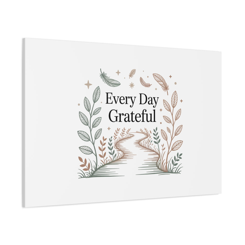 Every Day Grateful Canvas | Soft Everyday Grace Decor, Prayer Corner Art