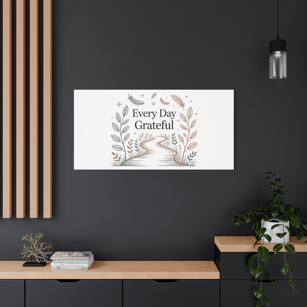 Every Day Grateful Canvas | Soft Everyday Grace Decor, Prayer Corner Art