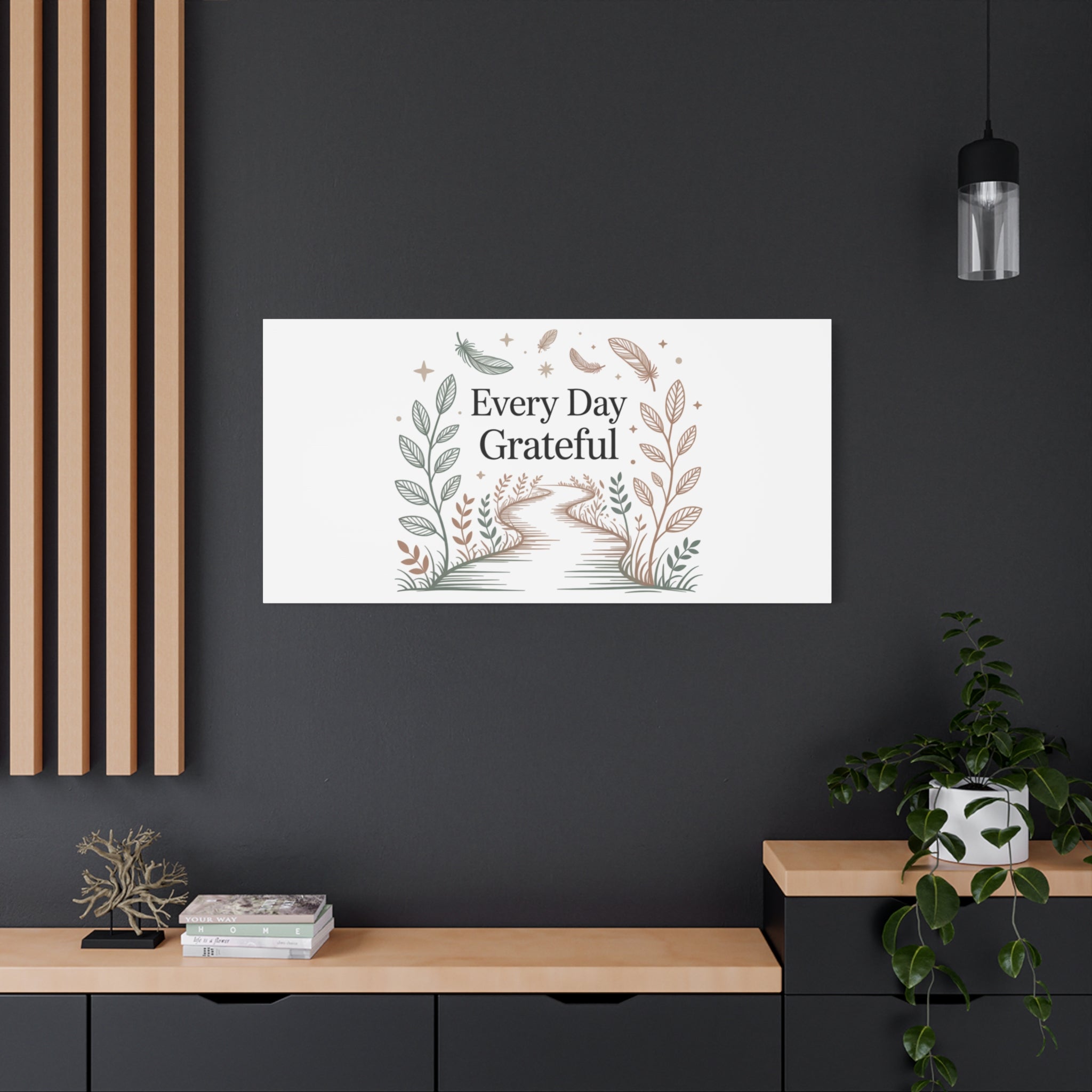 Every Day Grateful Canvas | Soft Everyday Grace Decor, Prayer Corner Art