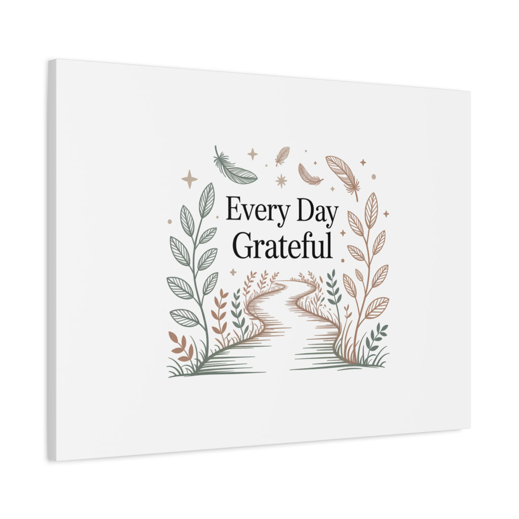 Every Day Grateful Canvas | Soft Everyday Grace Decor, Prayer Corner Art