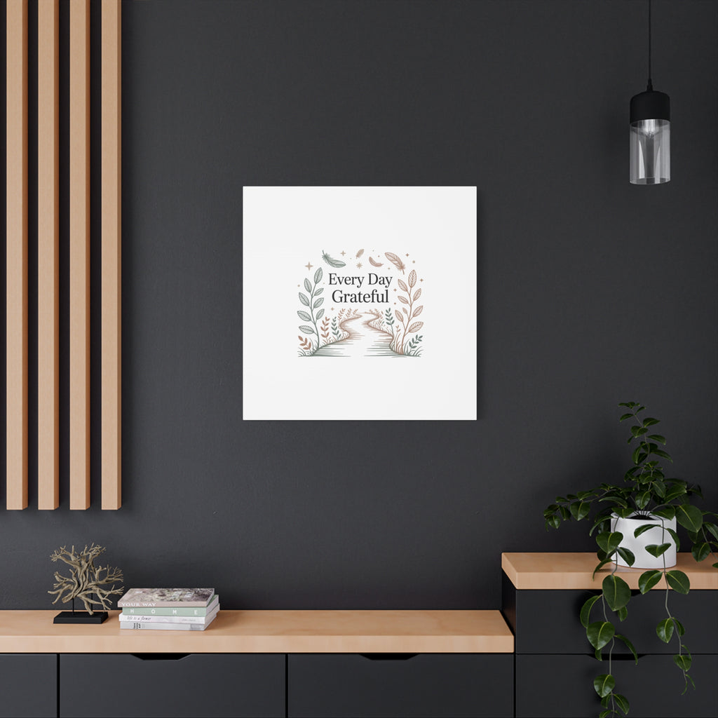 Every Day Grateful Canvas | Soft Everyday Grace Decor, Prayer Corner Art