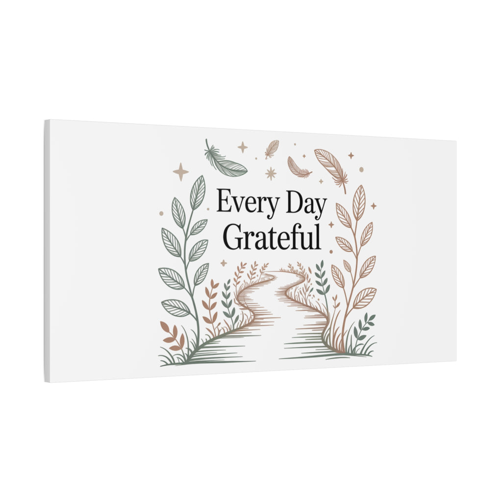 Every Day Grateful Canvas | Soft Everyday Grace Decor, Prayer Corner Art
