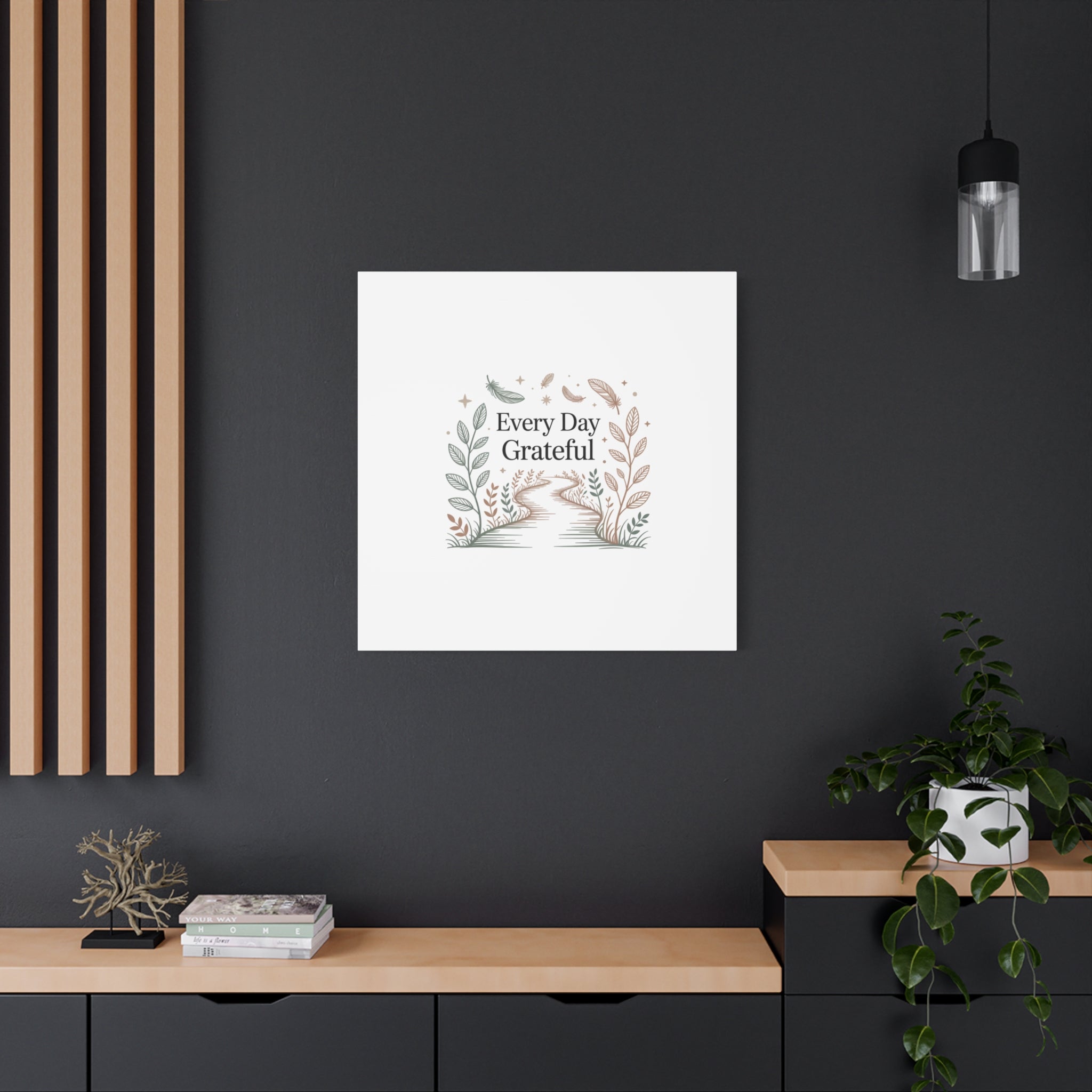 Every Day Grateful Canvas | Soft Everyday Grace Decor, Prayer Corner Art