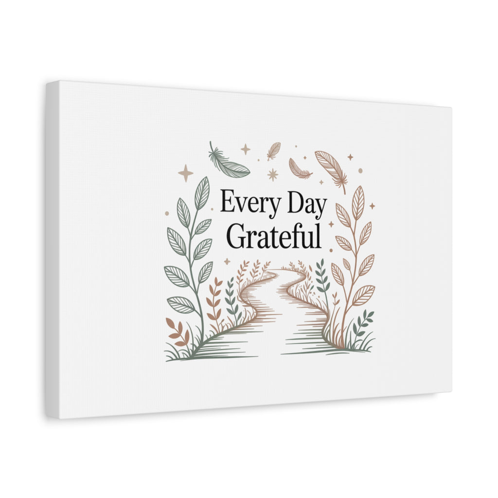 Every Day Grateful Canvas | Soft Everyday Grace Decor, Prayer Corner Art