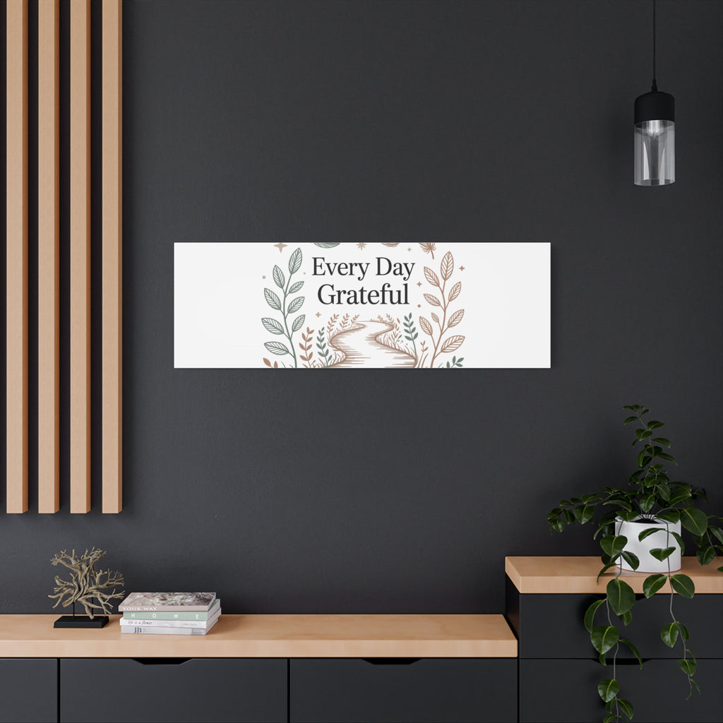 Every Day Grateful Canvas | Soft Everyday Grace Decor, Prayer Corner Art