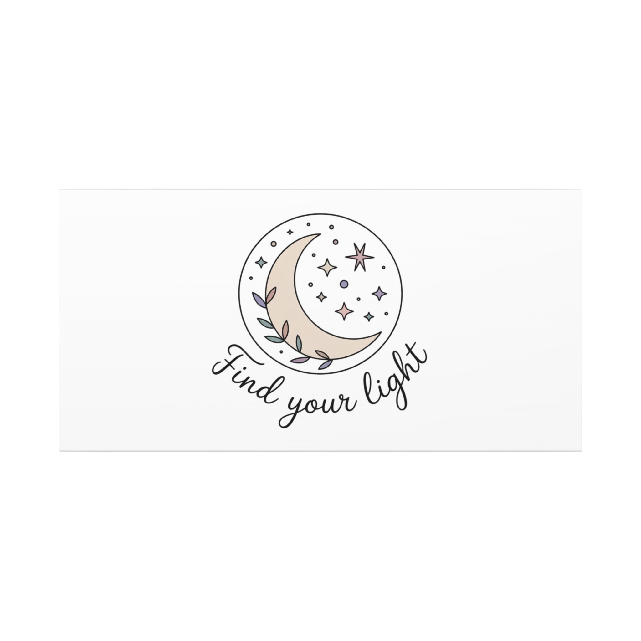 Find Your Light Moon Phase Art Print | Minimal Astrology Canvas