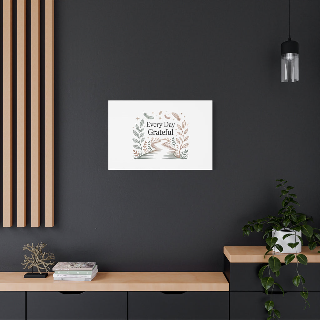 Every Day Grateful Canvas | Soft Everyday Grace Decor, Prayer Corner Art