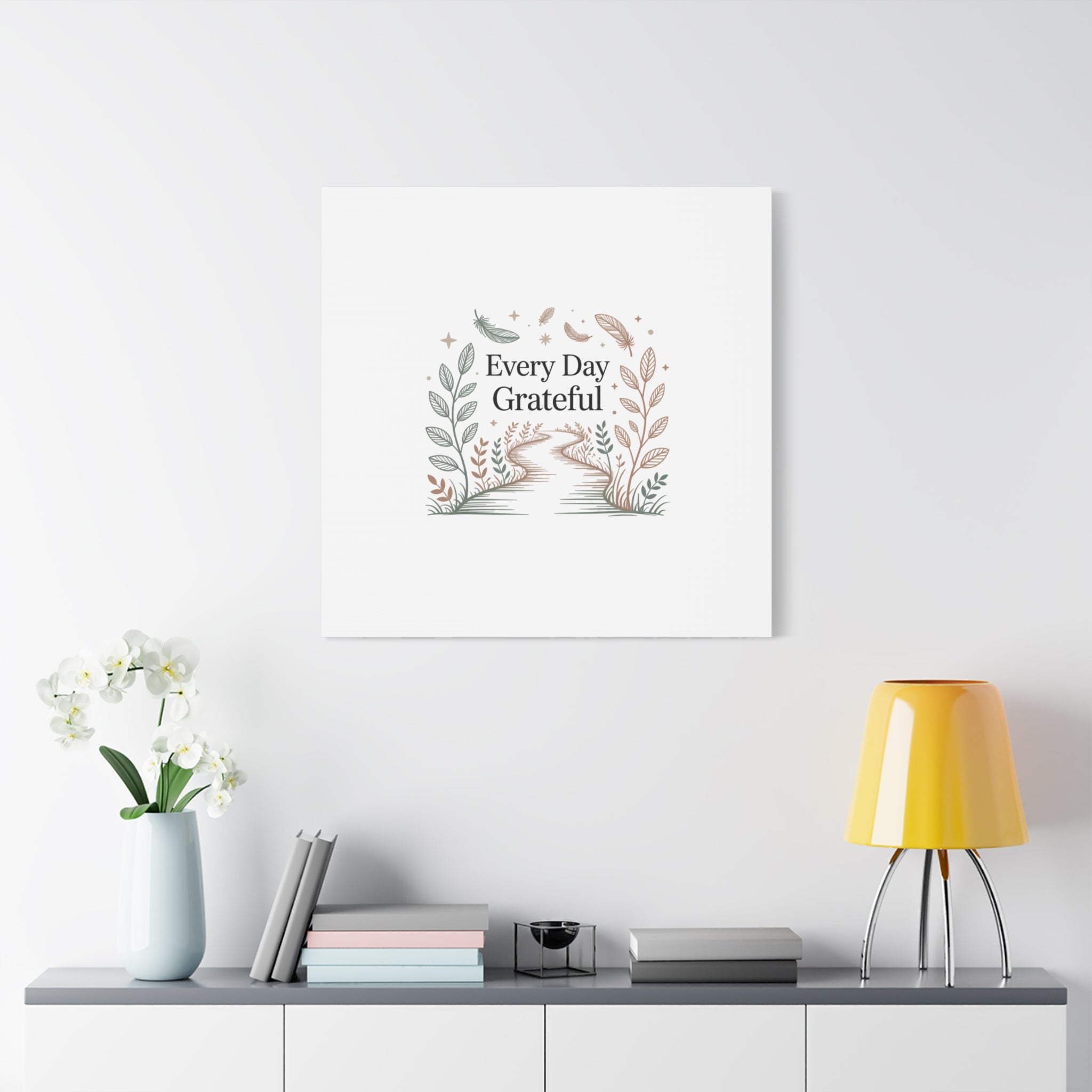 Every Day Grateful Canvas | Soft Everyday Grace Decor, Prayer Corner Art
