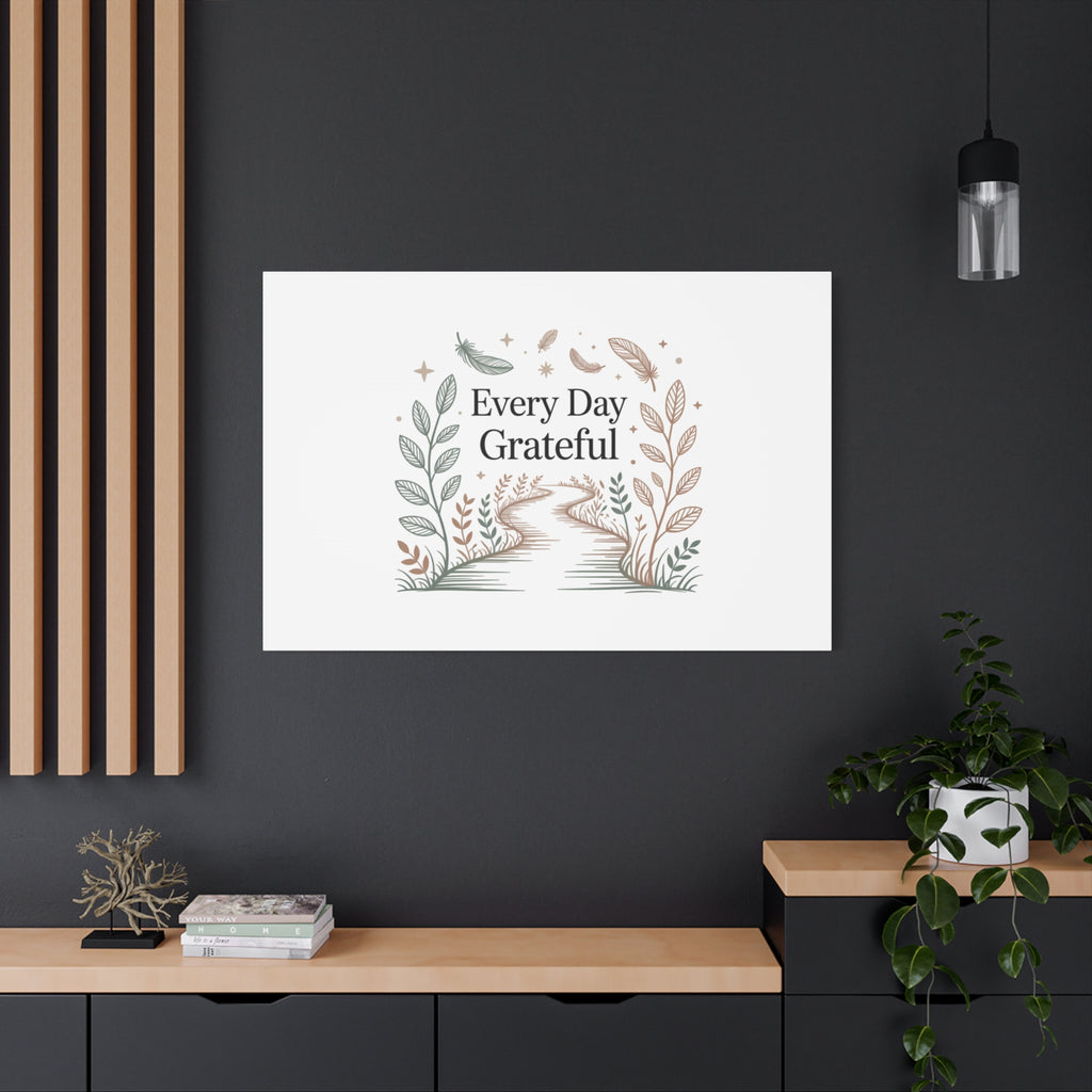 Every Day Grateful Canvas | Soft Everyday Grace Decor, Prayer Corner Art