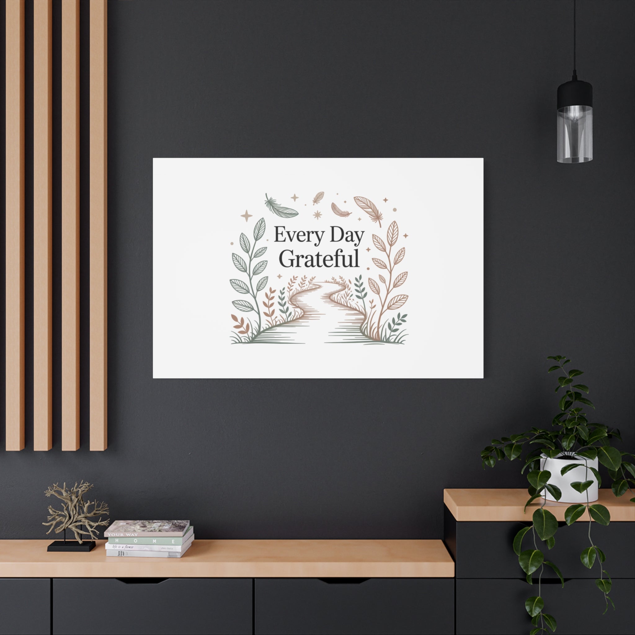 Every Day Grateful Canvas | Soft Everyday Grace Decor, Prayer Corner Art