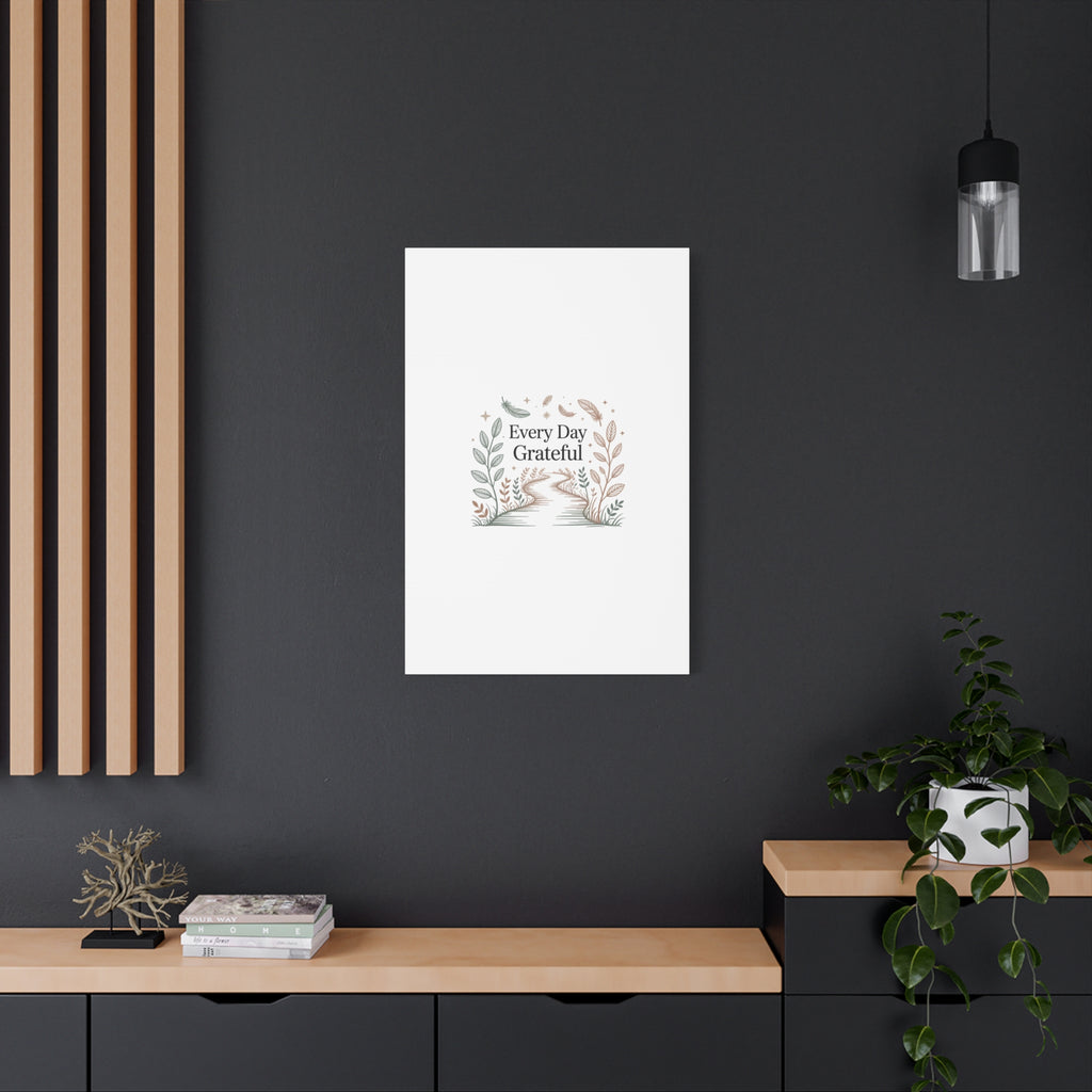 Every Day Grateful Canvas | Soft Everyday Grace Decor, Prayer Corner Art