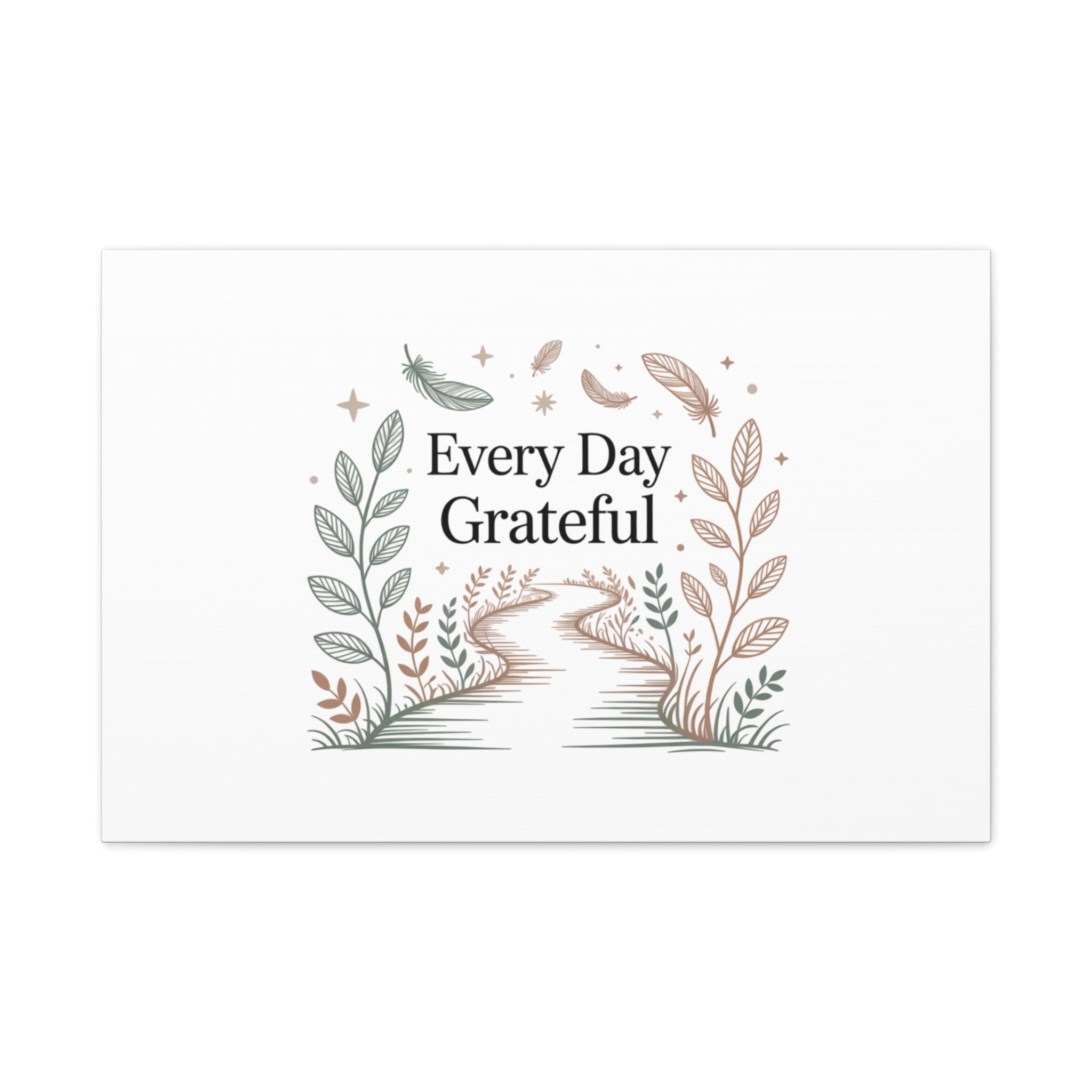 Every Day Grateful Canvas | Soft Everyday Grace Decor, Prayer Corner Art