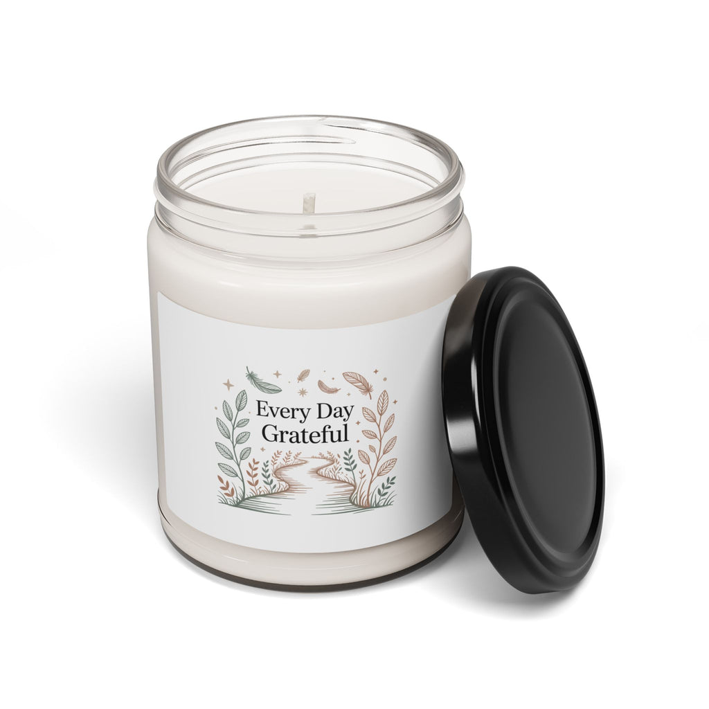 Every Day Grateful Soy Candle, gentle spiritual decor | everyday grace affirmation