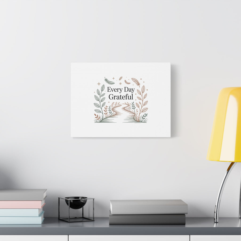 Every Day Grateful Canvas | Soft Everyday Grace Decor, Prayer Corner Art
