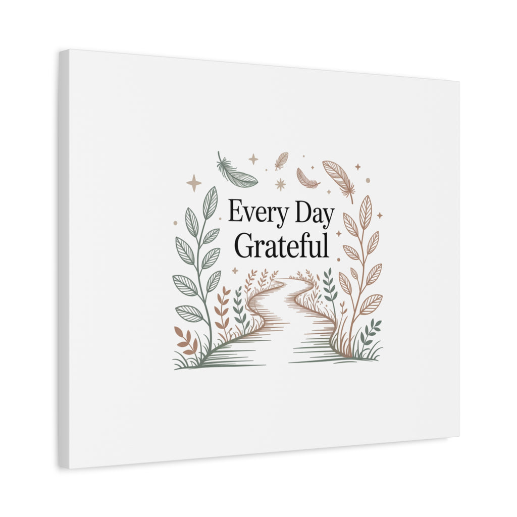 Every Day Grateful Canvas | Soft Everyday Grace Decor, Prayer Corner Art