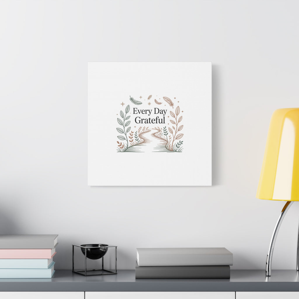 Every Day Grateful Canvas | Soft Everyday Grace Decor, Prayer Corner Art