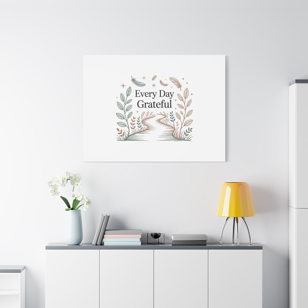 Every Day Grateful Canvas | Soft Everyday Grace Decor, Prayer Corner Art