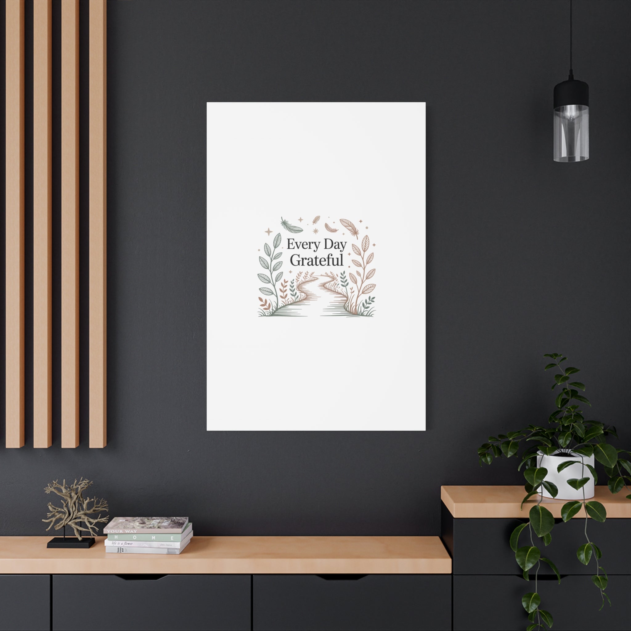 Every Day Grateful Canvas | Soft Everyday Grace Decor, Prayer Corner Art