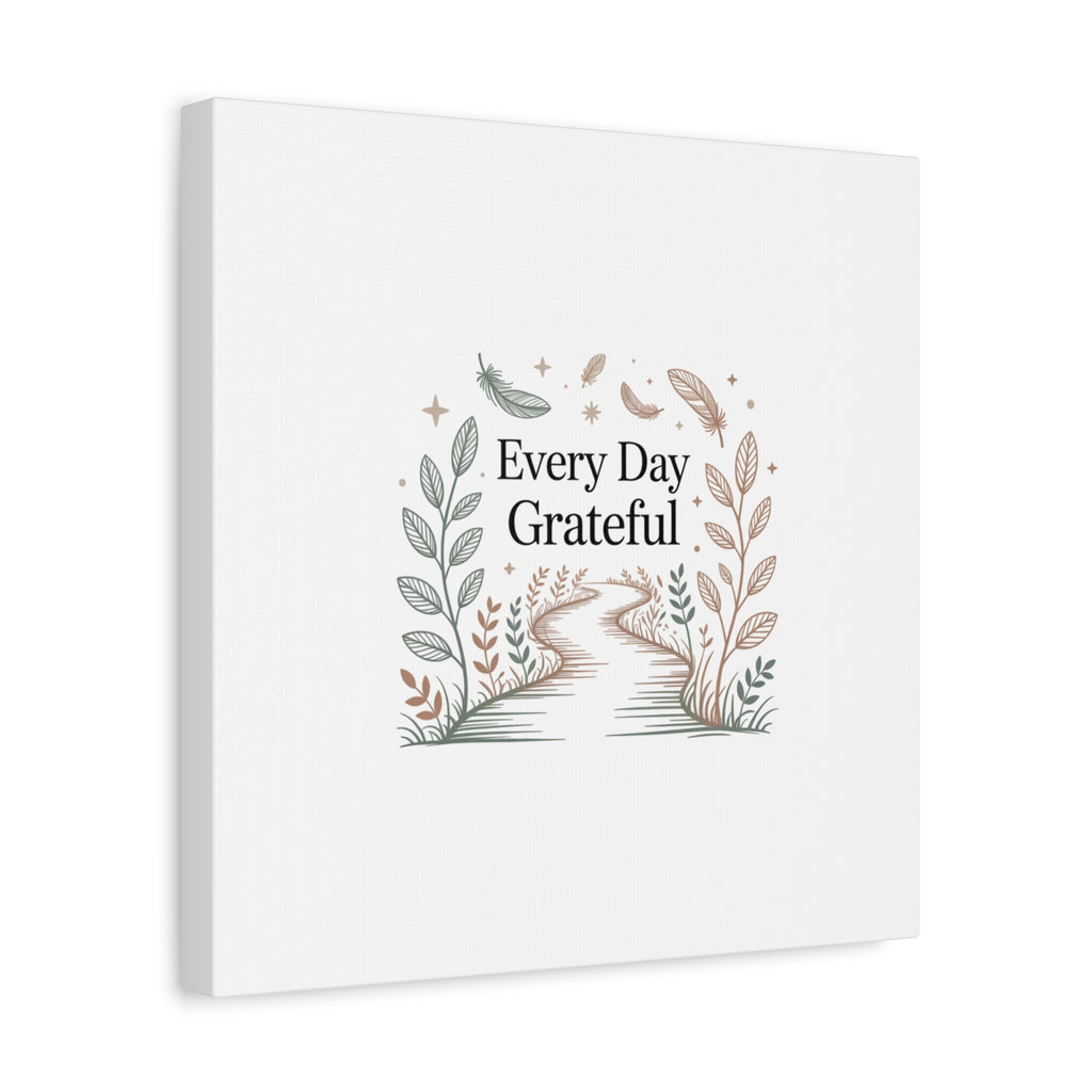 Every Day Grateful Canvas | Soft Everyday Grace Decor, Prayer Corner Art